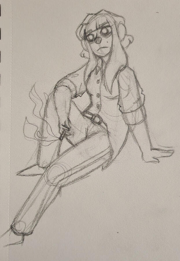 Aster smoking sketch